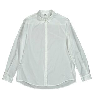 Zady WMS .04 Slim Fit Voile White Button Up L/S Organic Cotton Shirt Size XL #1